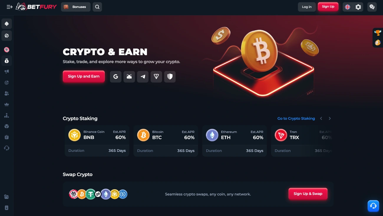 Captura de promociones de BetFury