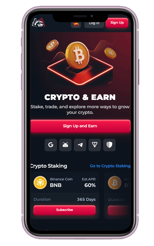 Pantalla móvil de promociones de BetFury