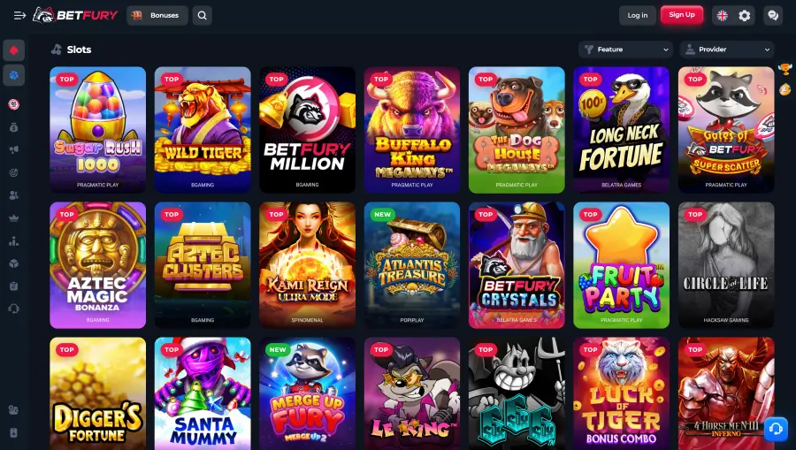 Vista previa de juego de casino BetFury